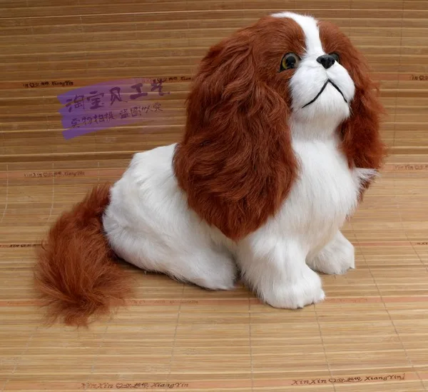 

new simulation Pekingese dog toy resin and fur sitting dog model gift about 27x17x25cm 1867