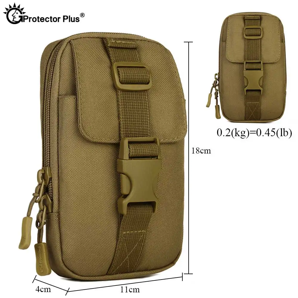 PROTECTOR PLUS Molle Accessory Bag Tactical 6 Inches Phone Pouch Outdoor Fishing Climbing Tool Bag Multi-purpose Bags