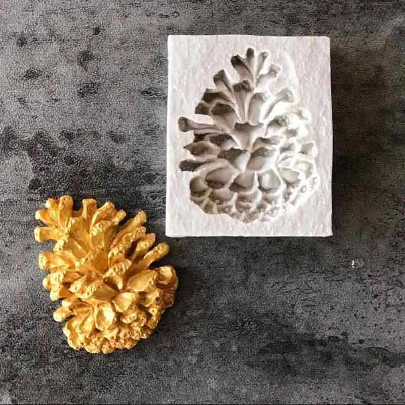 1 Piece Pine cones Shape Sugarcraft Silicone mold fondant mold cake decorating tools chocolate pinecone image 2