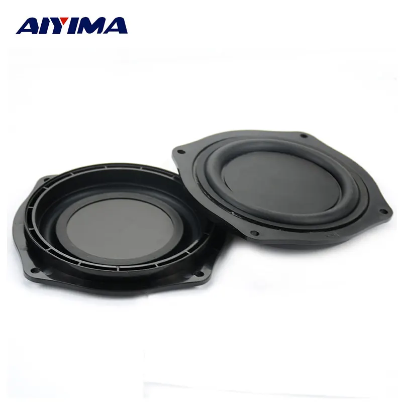 Alto-falante aiyima 2 peças, 4 tamanhos, uso doméstico, para baixo, membrana vibratória, passivo, woofer
