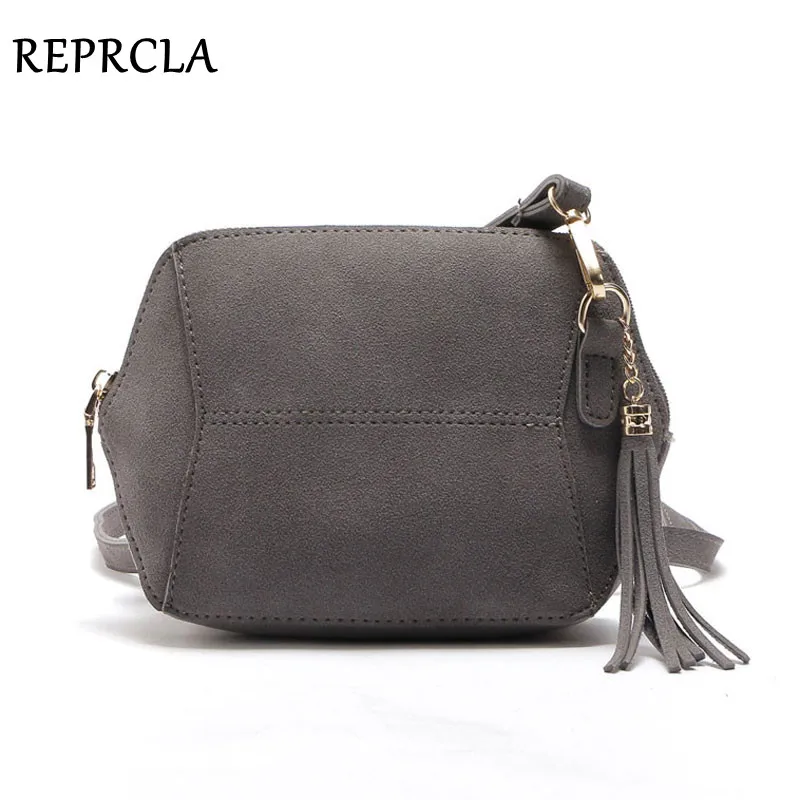 REPRCLA Fashion Matte PU Leather Shoulder Bags Candy Color Shell Women Messenger Bags Crossbody Tassel Ladies Bag Handbags