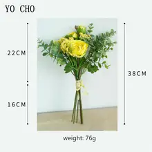 Silk Wedding Bouquet with Lotus and Roses #5