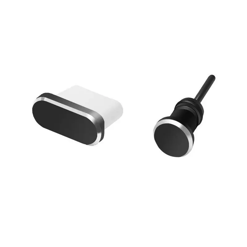 Usb C Aluminum Dust Plug Set Type-C Charging Port 3.5Mm Headphone Jack Cell Phone Accessories For Huawei Mate 20