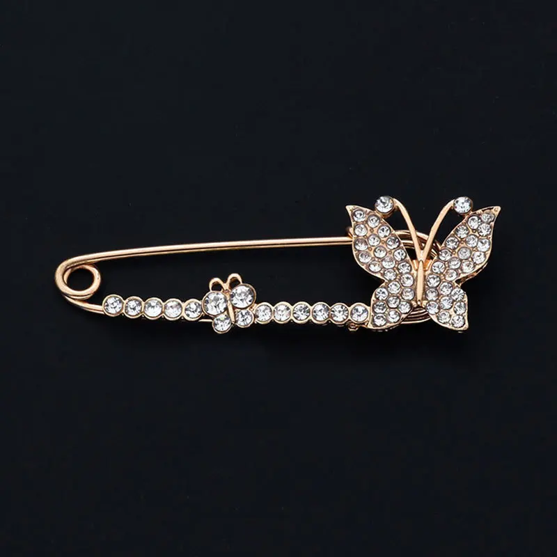 new Fashion Noble Full Rhinestone Butterfly Brooch Exquisite Wild Pin Brooch Female Party Dress Must Have Elegant Large  Brooch