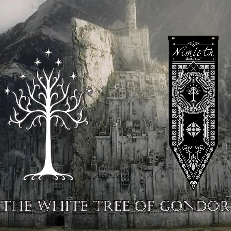 Home Decor White Tree of Gondor Silmarillion Turin Turambar Gil-galad Flag LORs Banners decoration flag Party gifts