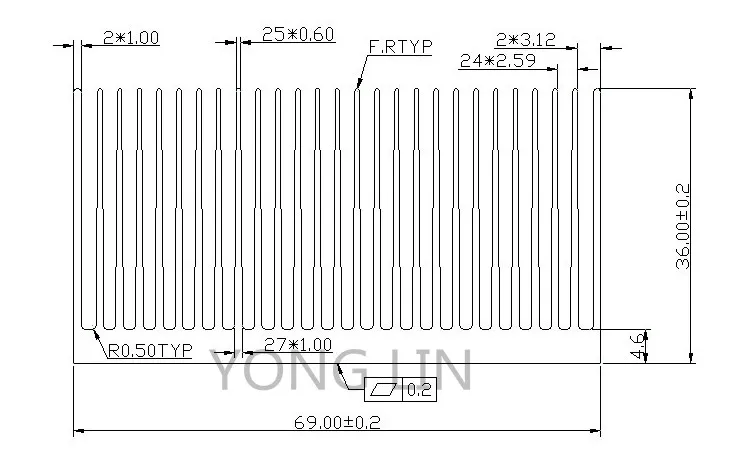 Imagem -02 - Dissipador de Calor de Alumínio Extrudido Peças 150*69*37 mm Projetado com Ventilador Dissipador de Calor Computador Dissipador de Calor Dedicado