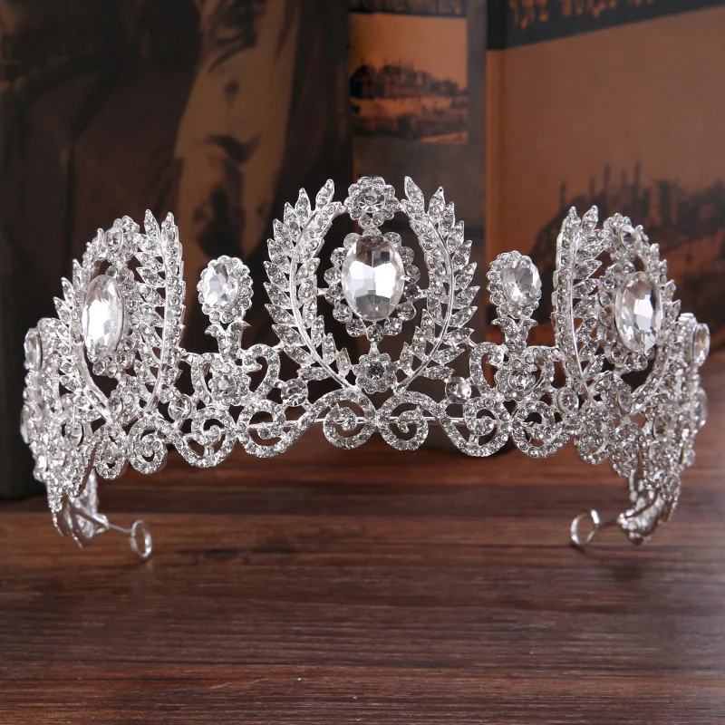 JaneVini 2020 Silver Fashion Rhinestone Tiara Bridal Wedding Crown Princess Hair Accessories Jewelry Headband Bijoux De Cheveux