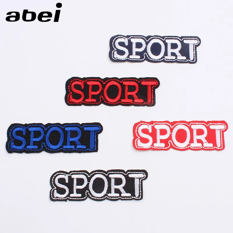 10PCS Embroidered Sport Patch Iron On Badge for Man Clothes DIY Fabric Stickers Handmade Boys Bags Shoes Pants Appliques Patches