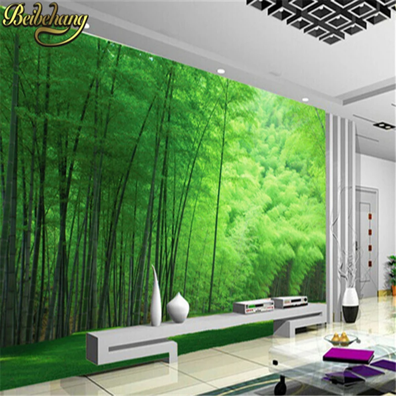 

beibehang fresh bamboo grove 3d wallpaper bedroom decor mural photo wall paper papel de parede 3d Home Decoration