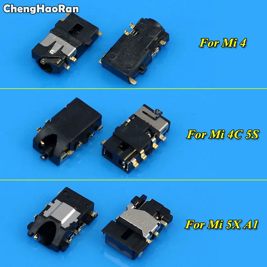 

5 шт. тестированный штекер для наушников ChengHaoRan, ленточный аудиоразъем для наушников Xiaomi Redmi 4 4C 5S 5X A1