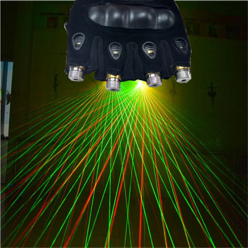 

New Design Professional RG Laser Man Show Gloves With 4 pcs Lasers for Stage Disco Party Club Laser Show Rechargeable Battery