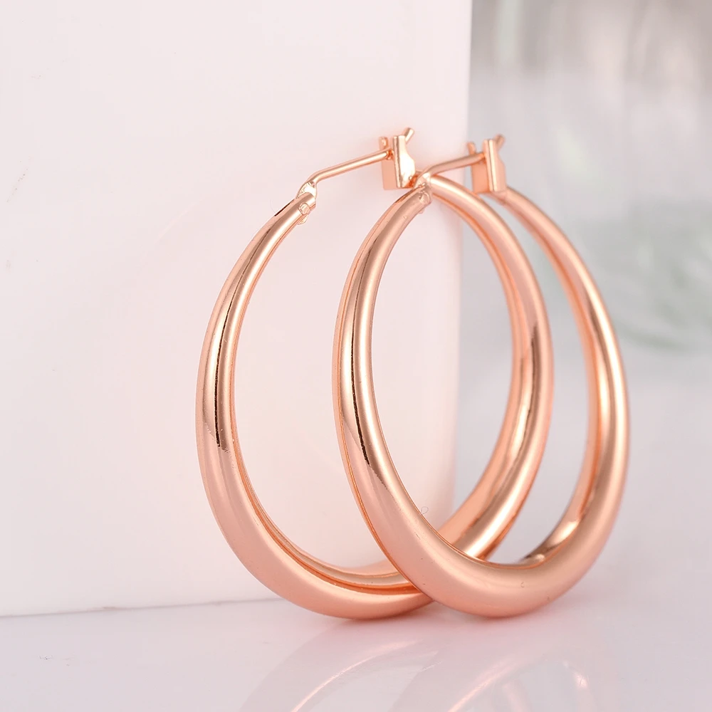 ผู้หญิง S925 Zircon Rose Gold ต่างหู E031-B GOLD เครื่องประดับและอุปกรณ์เสริมต่างหูผู้ค้าส่ง