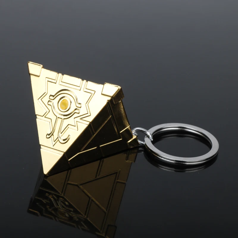 dongsheng 3D Yu-Gi-Oh Keychain Anime Yugioh Millenium Key Chains Toy Yu Gi Oh Cosplay Pyramid Egyptian Eye Of Horus Key Ring