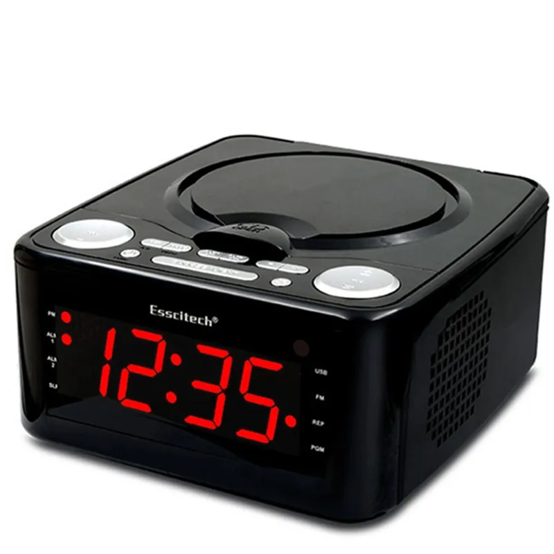 Clocked cd drive CD player, stereo speakers alarm clock usb prenatal Zaojiao / WMA music FM radio aux input headphone output MP3