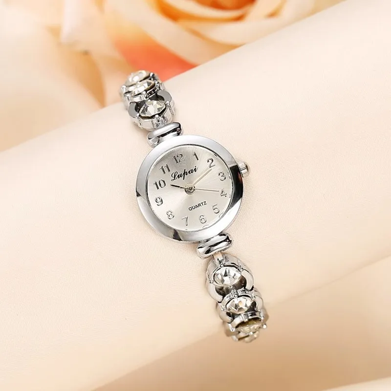 

Lvpai Women's Watches Fashion Silver Ladies Wrist Watch Luxury Rhinestone Bracelet Steel Female Clock Reloj Mujer Montre Femme