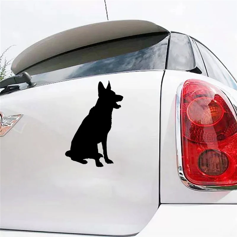 15*22cm German Shepherd Dog funny car sticker vinyl decal white/black car auto stickers for car bumper window car decor