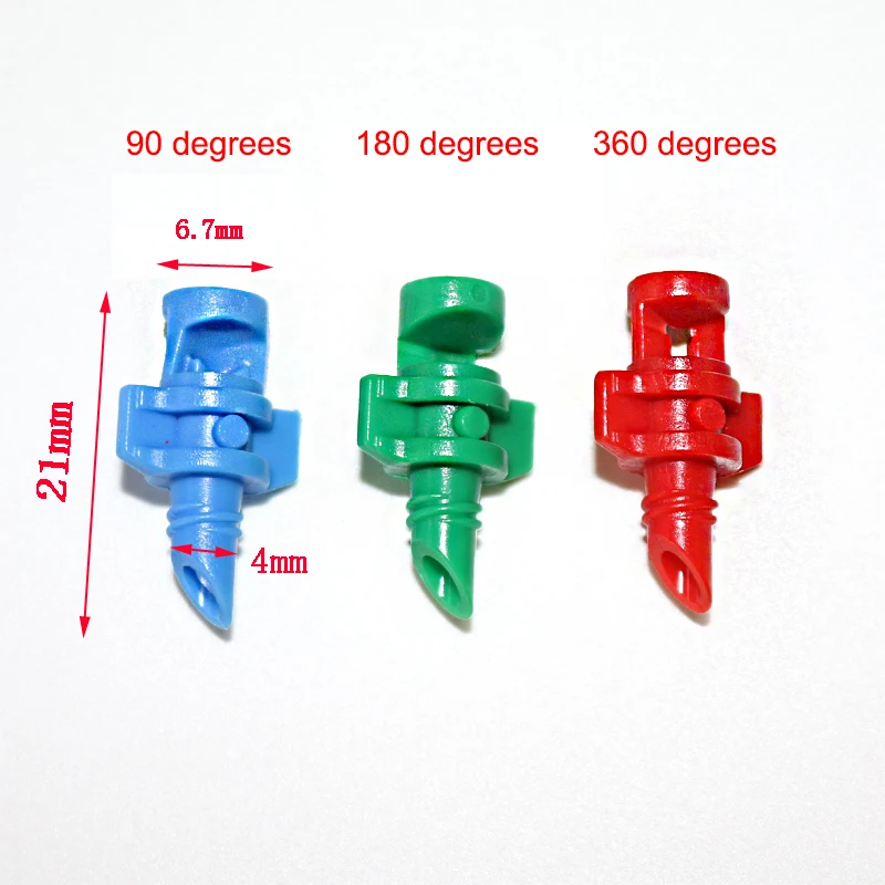 5/50 szt. Nawadnianie ogrodu prosta dysza refrakcyjna do podlewania kwiatów dysza do mgiełki gwintowane połączenie 90/180/360 stopni opryskiwacz