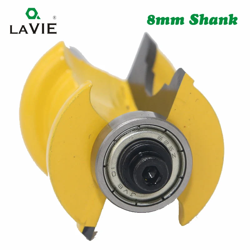 LAVIE 1PC 8mm Concave Radius Milling Cutters Convex Column Line knife Molding Router Bit Tenon Cutter for Woodworking MC02035