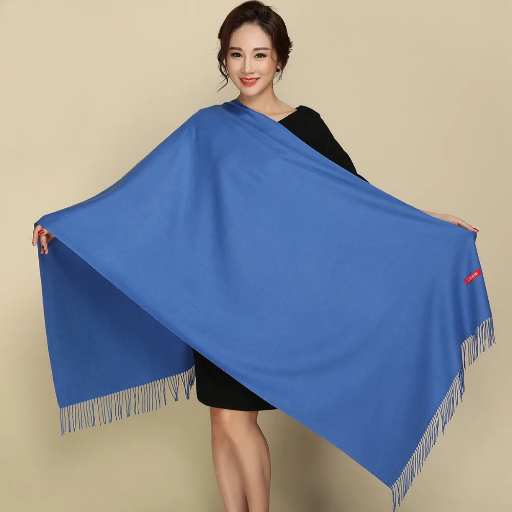 Solid White 100% Soft Women\'s Wrap Shawl Fashion Shawl Fine Tassels Cashmere Pashima Womens Warm Scarves Scarfs Wrap Hot Scarf