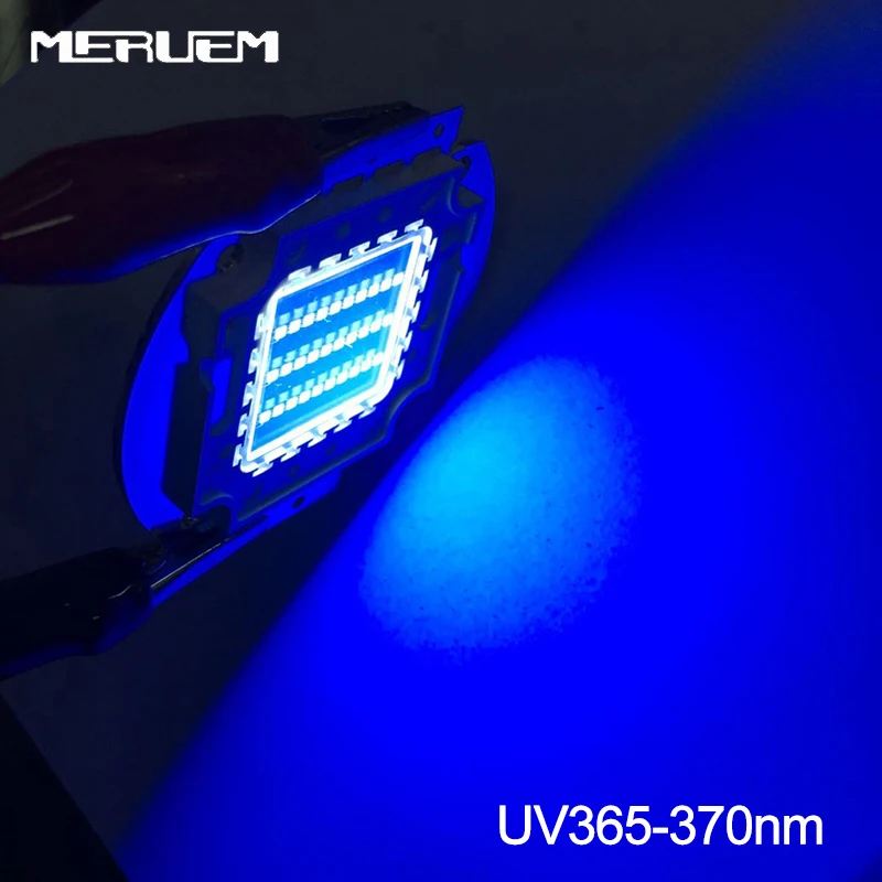 

UV Purple LED integrated Chips 365nm 370Nm 395Nm 400Nm High Power COB Ultraviolet Lights for Money 10/20/30/50/100W Nail Dryer