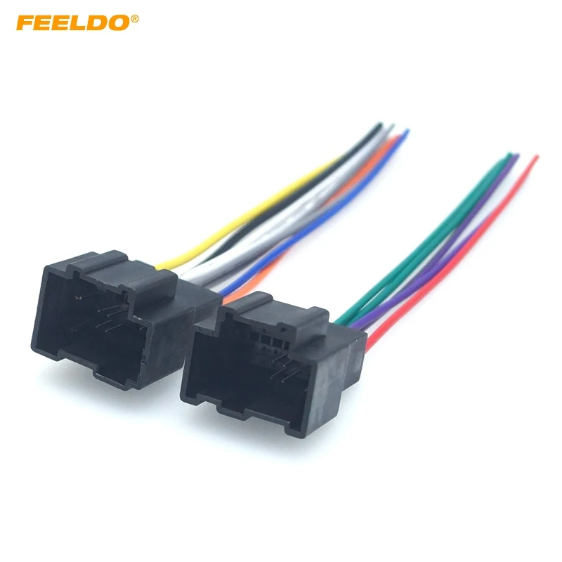 FEELDO Car Radio Audio ISO Wiring Harness Cable Adapter For Chevrolet Captiva Enclave Silverado Tahoe Stereo Plug Into Wire