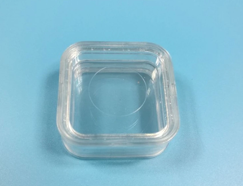 720pcs 55*55*25mm Clear PET Membrane box Stand Holder Floating Display Case Earring Gems Ring Jewelry Suspension Packaging Box