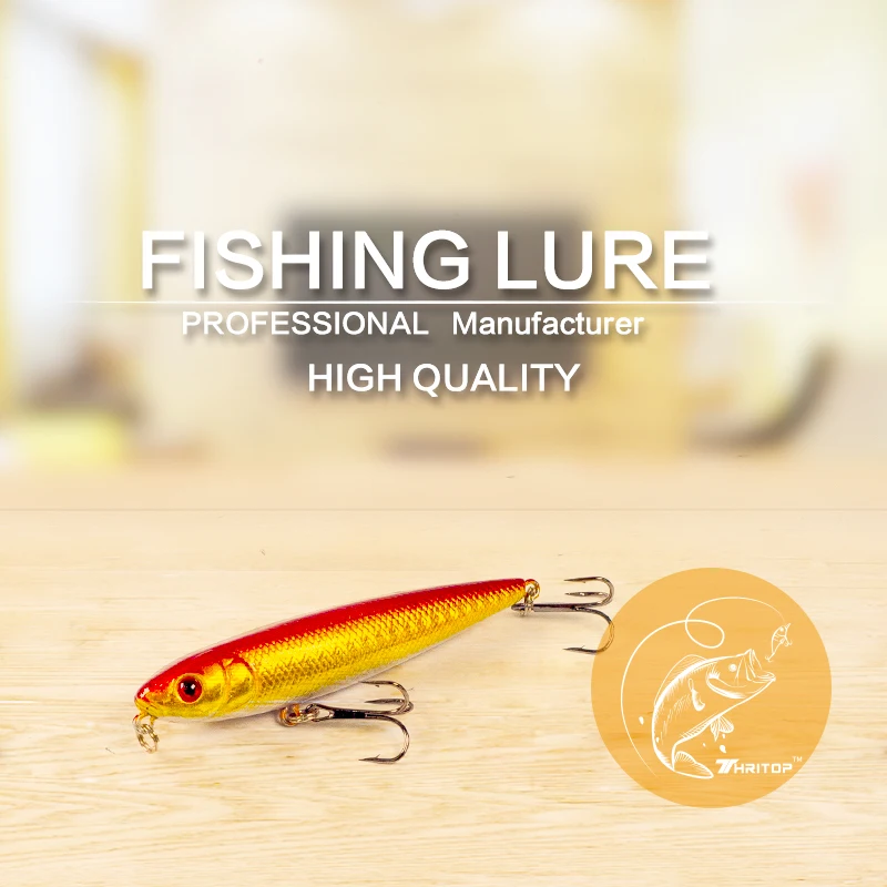 Thritop New Design TP026 Hard Bait 3D Eyes 8cm 8.5g 5 Colors Sharp Hook Pencil Fishing Fake Bait Lure Fishing Accessories image 2