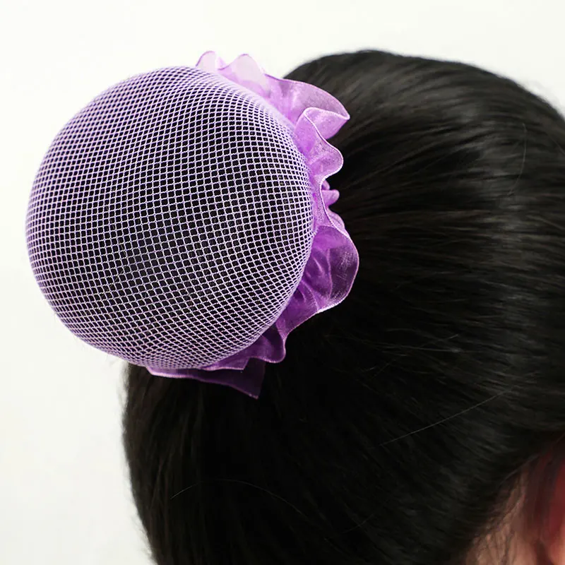 Bonito moño de redecilla para niña, cubierta de red para el pelo, accesorios para el cabello de Ballet para mujer, moño de ganchillo de patinaje negro, 10 Uds.