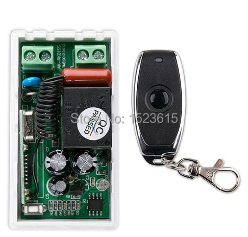 

latest AC 220 V 1CH Wireless Remote Control Switch System Receiver + one-button metal Remote 315mhz/433mhz