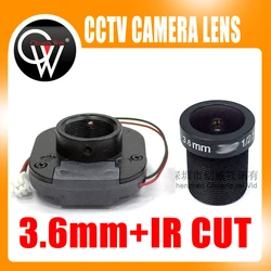 New 1080P 3.6mm lens + IR CUT Equipment M12 mount for Full HD CCTV Camera MTV Mount