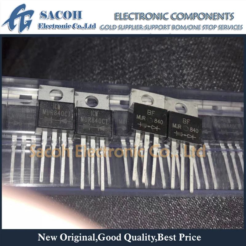 

New Original 10Pairs(20Pcs) MUR840CT + MUR840CTR MUR840G MUR840 TO-220 8A 400V Common Cathode + Common Anode Fast Recovery Diode