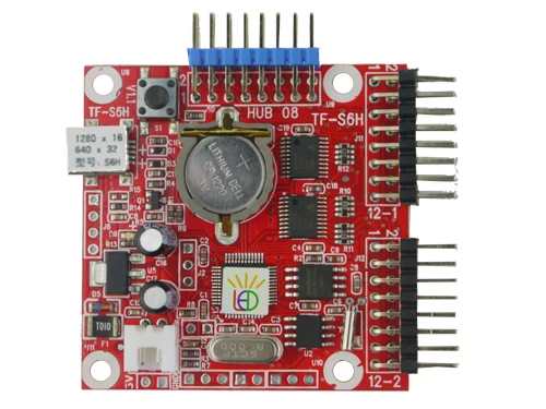 

TF-S6H(TF-S5H) Mini LED display Panel control card,F3.75/P4.75 F5.0/P7.62 P10 Single&double color LED module controller