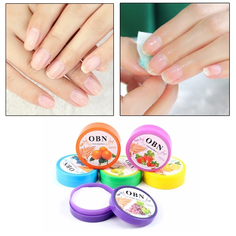 เครื่องสำอางค์ NAIL Polish Remover ผ้าขนหนูรสผลไม้ล้างผ้าฝ้าย