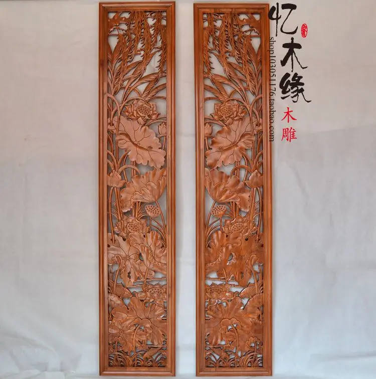 Dongyang custom carving Pendant antique hanging mural Chinese screen camphorwood carving TV background wall