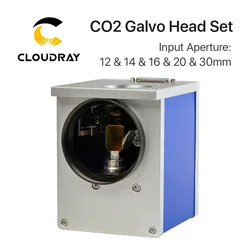 Cloudray-escáner de galvanometro con fuente de alimentación, cabezal de escaneo láser CO2 de 10,6 um, apertura de entrada de 12mm, 14mm, 16mm, 20mm y 30mm