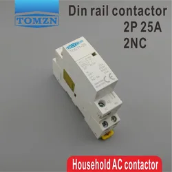 家庭用ACコンタクタ,2個,25a,2nc,220v/230v,50/60hz,モジュラーコンタクタ,2ユニット