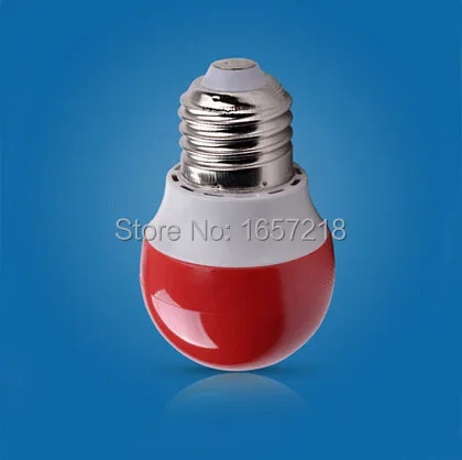 1pcs E27 2W LED Bulb Shell Color Red Green Blue Orange White LED Light Bulb Energy-Saving lamps 220V