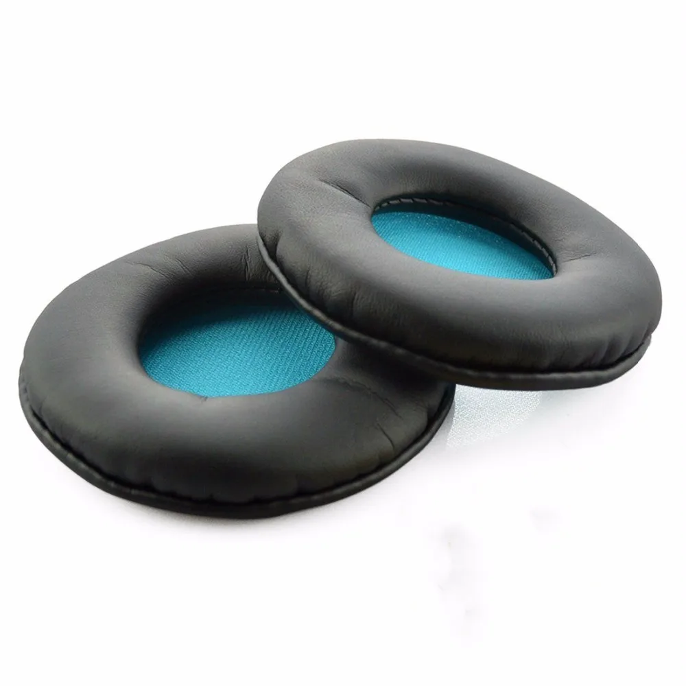 SONY MDR-ZX600 ZX600 Headphone Replacement Ear Pad Ear Cushion Ear Cups Ear Cover Earpads (Black leather & Blue Mesh)