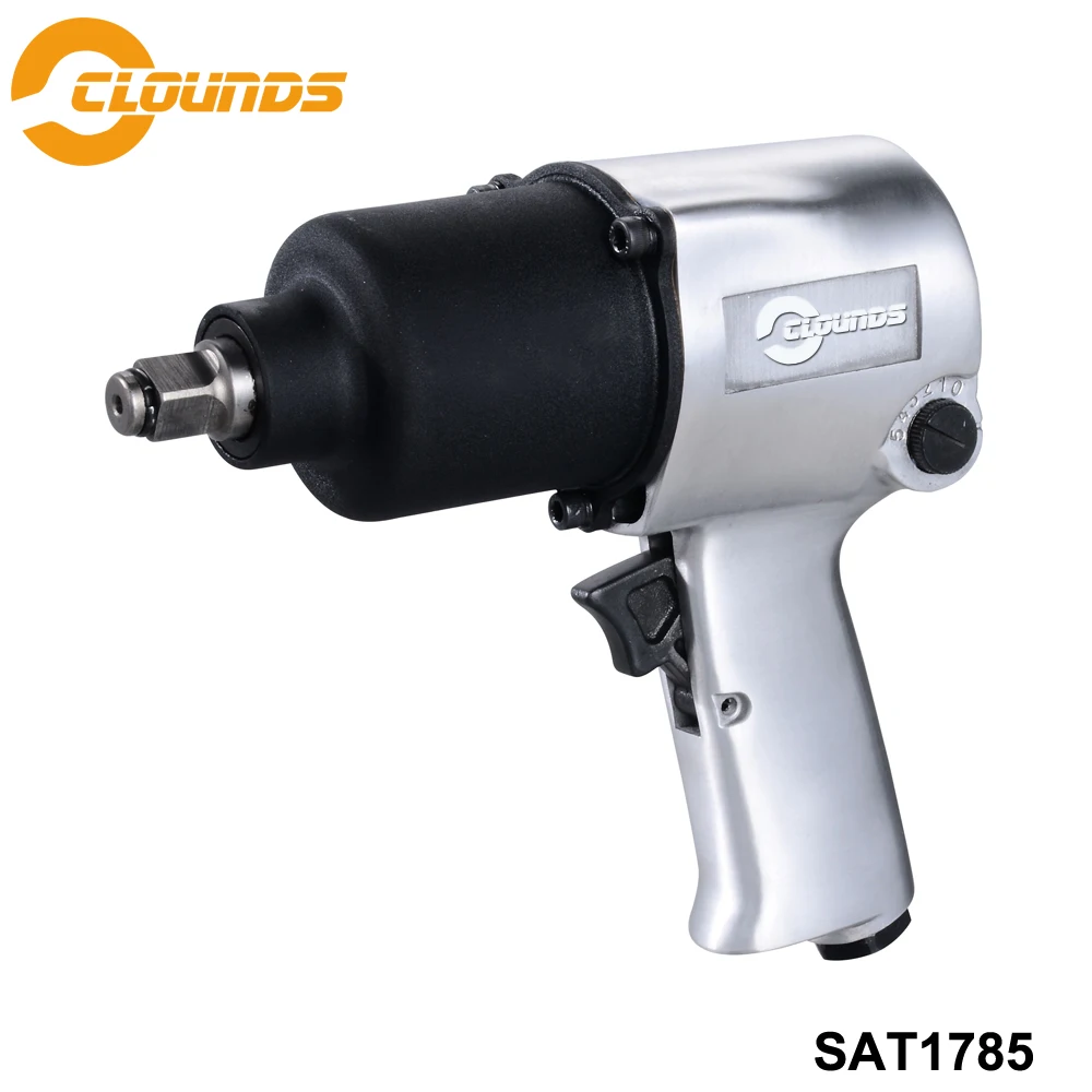 

SAT1785 High Quality Front Exhaust 550N-m Light Weight Twin Hammer Pneumatic Car Repair Wrench 1/2" Air Impact Wrench