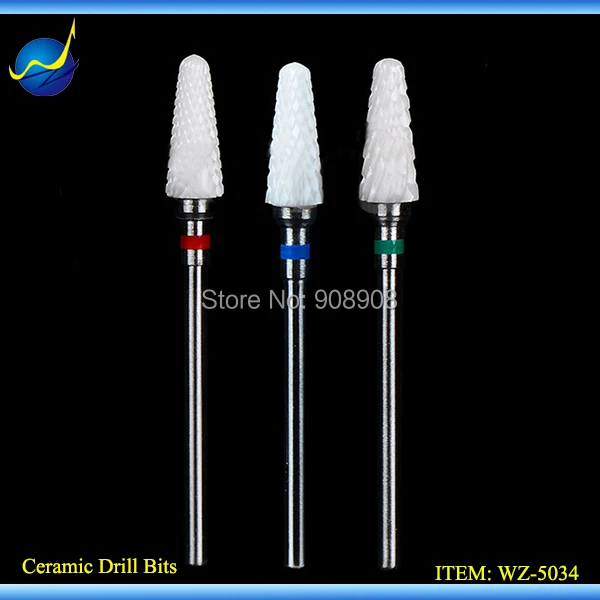 

Free Shipping 1pc Conical Nail Drill Bits Fine Toothing Nail Zirconia Ceramic Drill Bit For Electric Manicure Machine Accessorie