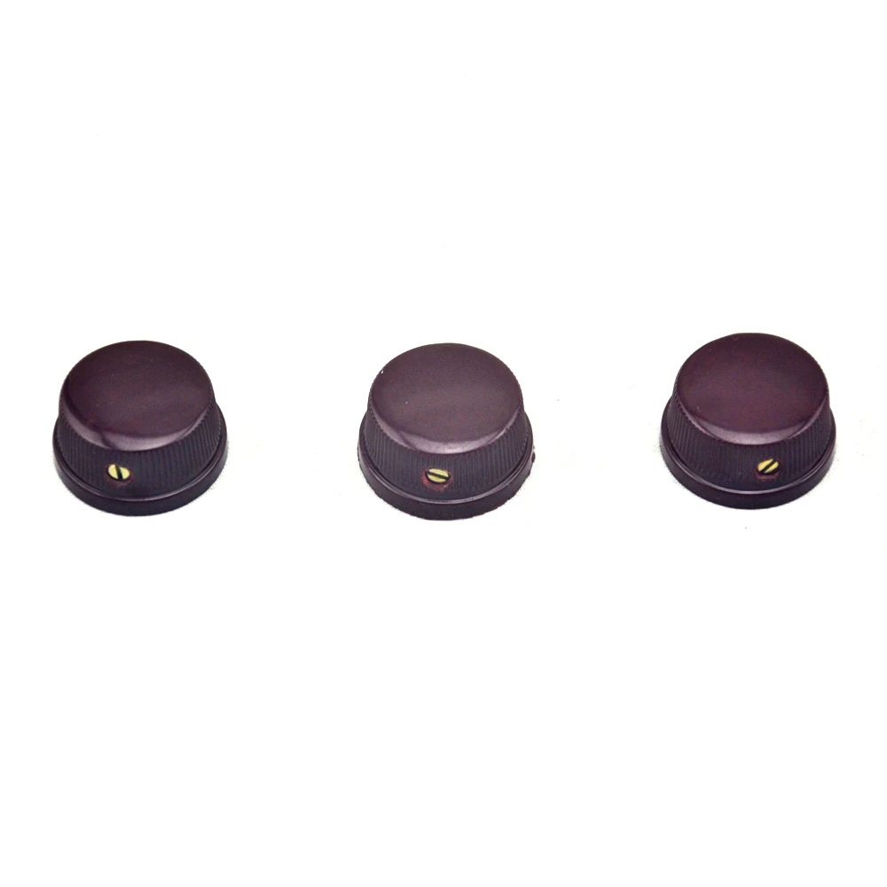 3 X Genuine  DAKA WARE 1470 Oxblood  Knobs for Klon Centaur Overdriver Guitar Effects Pedal Set Screw