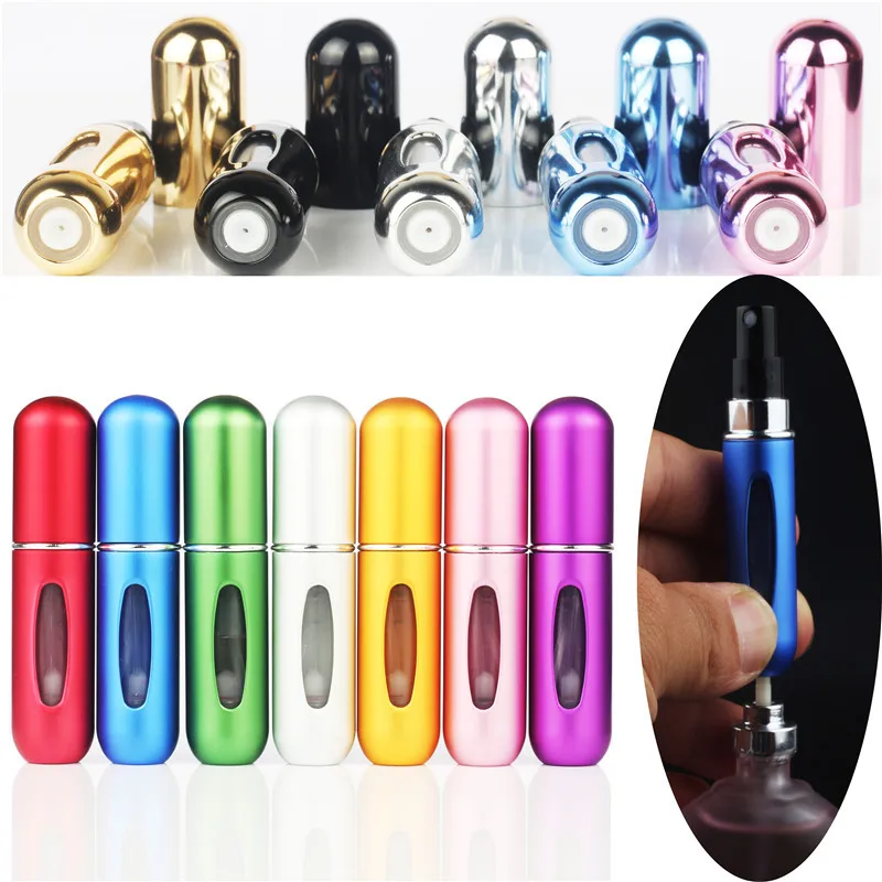 

5ml Travel Accessories organizer Mini Refillable Perfume Bottle Canned Air Spray Bottom Pump Perfume Atomization for Travel need