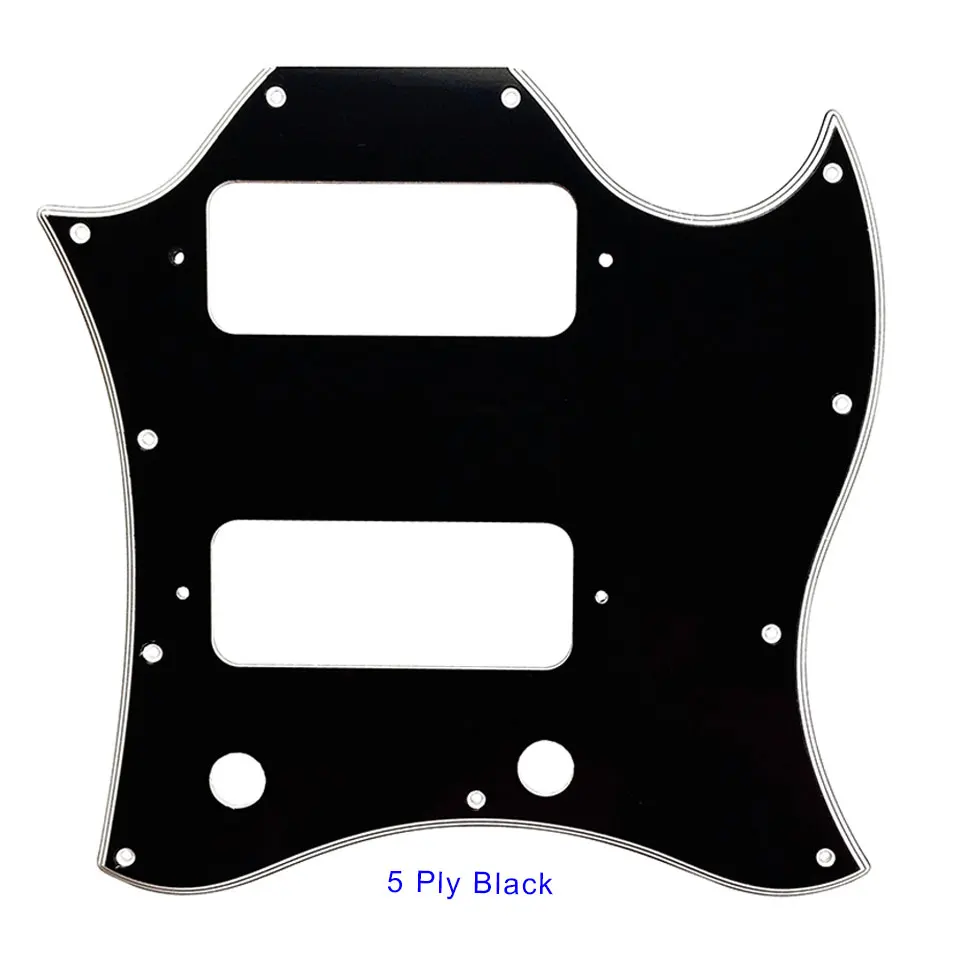 Pleroo Guitar Parts - For Standard Full SG Style Route P90 Pickups Guitar Pickguard Scratch Plate