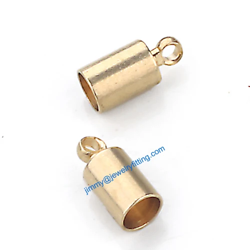 

Jewelry findings Metal End caps for laether cord; crimp end cap; chain end caps 4.2*9mm 3000pcs