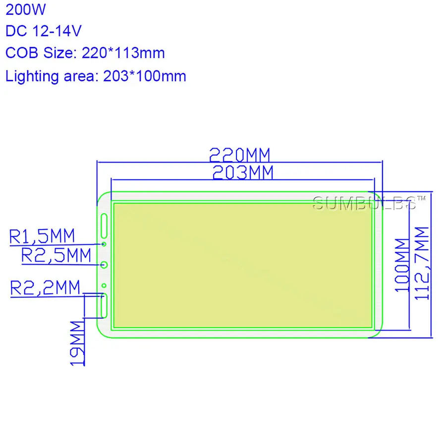 Warm Cold White 70W LED Light Source 12V Bulb COB Panel Stirp Lamp Ultra Bright LED Lighting DIY 12V Outdoor Camping Lights