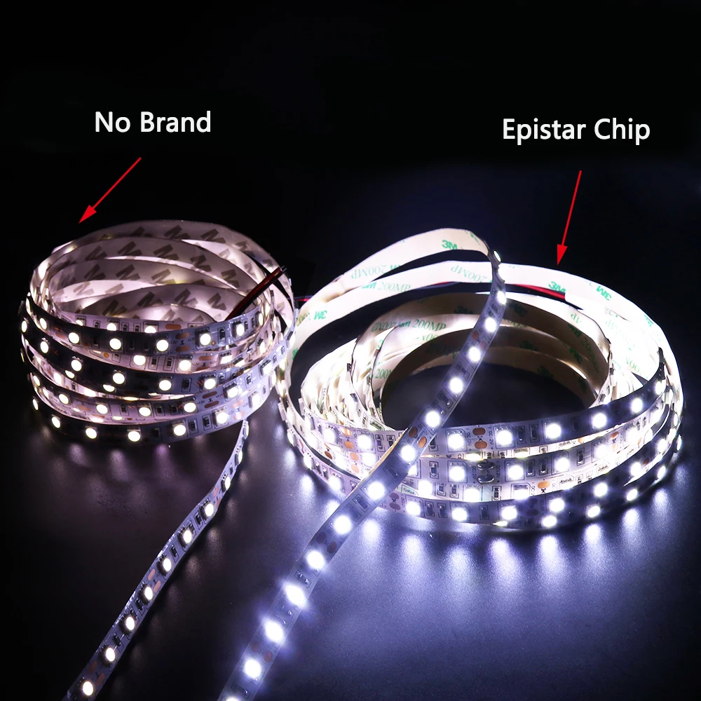 True Epistar Chip 5050 LED Strip Neutral white DC12V 60LEDs/m 5m/lot Flexible LED Light RGB Natural Family Light High Quality