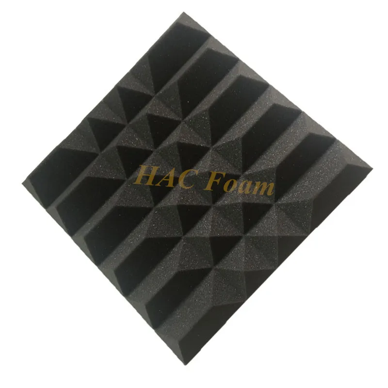 2017 New design Pyramid Acoustic Foam Black Sound Insulation Decoration for Drum Room,Studio Roam