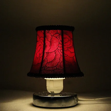 DIY Wine Red Color Hall of Lamp Small Lamp Shade Chandelier Mini Lampshades (5x4.33x3.3inches / 12.5x11x8.5cm) Clip On