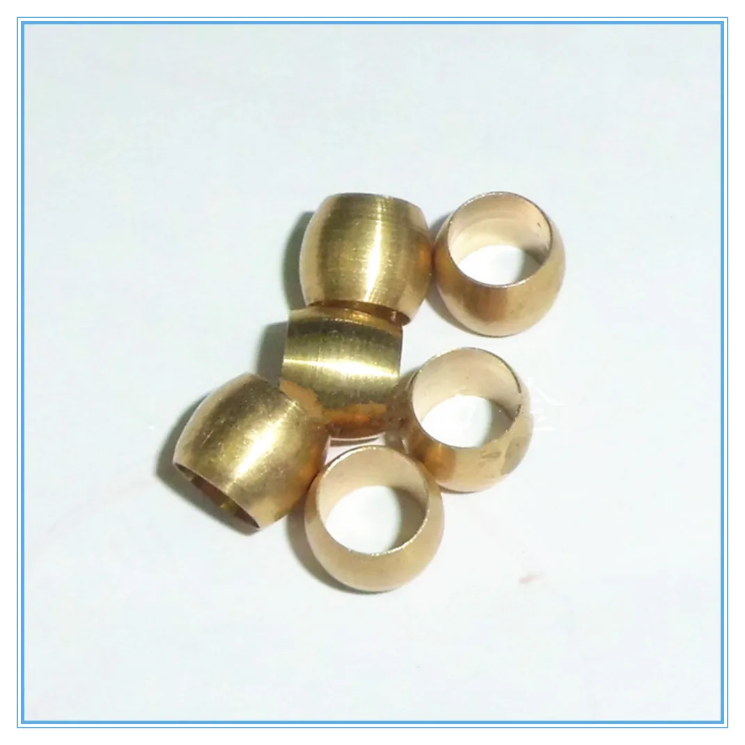 10pc Brass Double taper ferrule 10-20mm OD Compression Sleeve seal ring fittings Tube centralized lubrication system