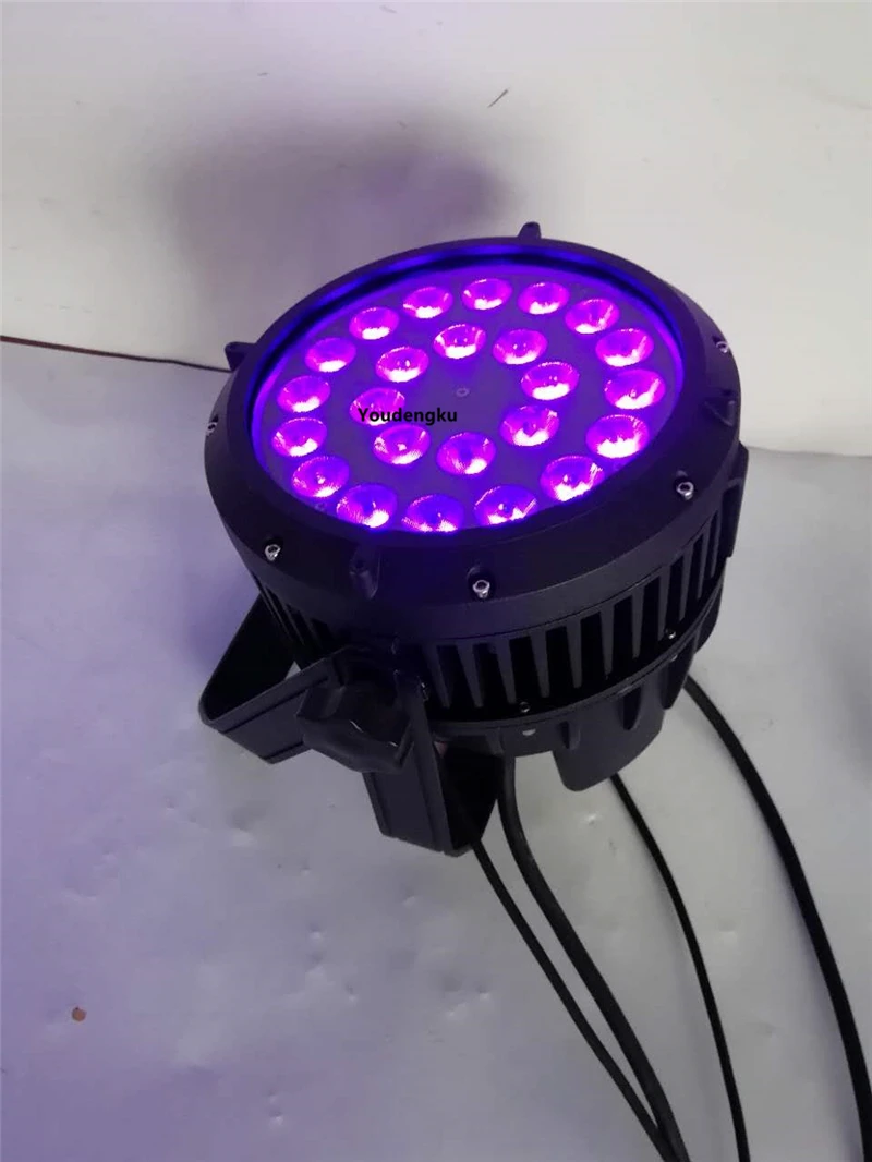 4 pieces 24x18watt rgbwa uv 6in1 quad led par cans waterproof led par64 ip 65 led par light